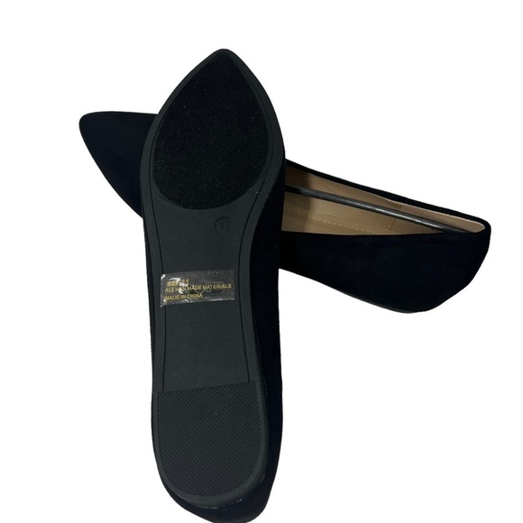 Lulus Holly Light Black Suede Flats - Picture 7 of 7